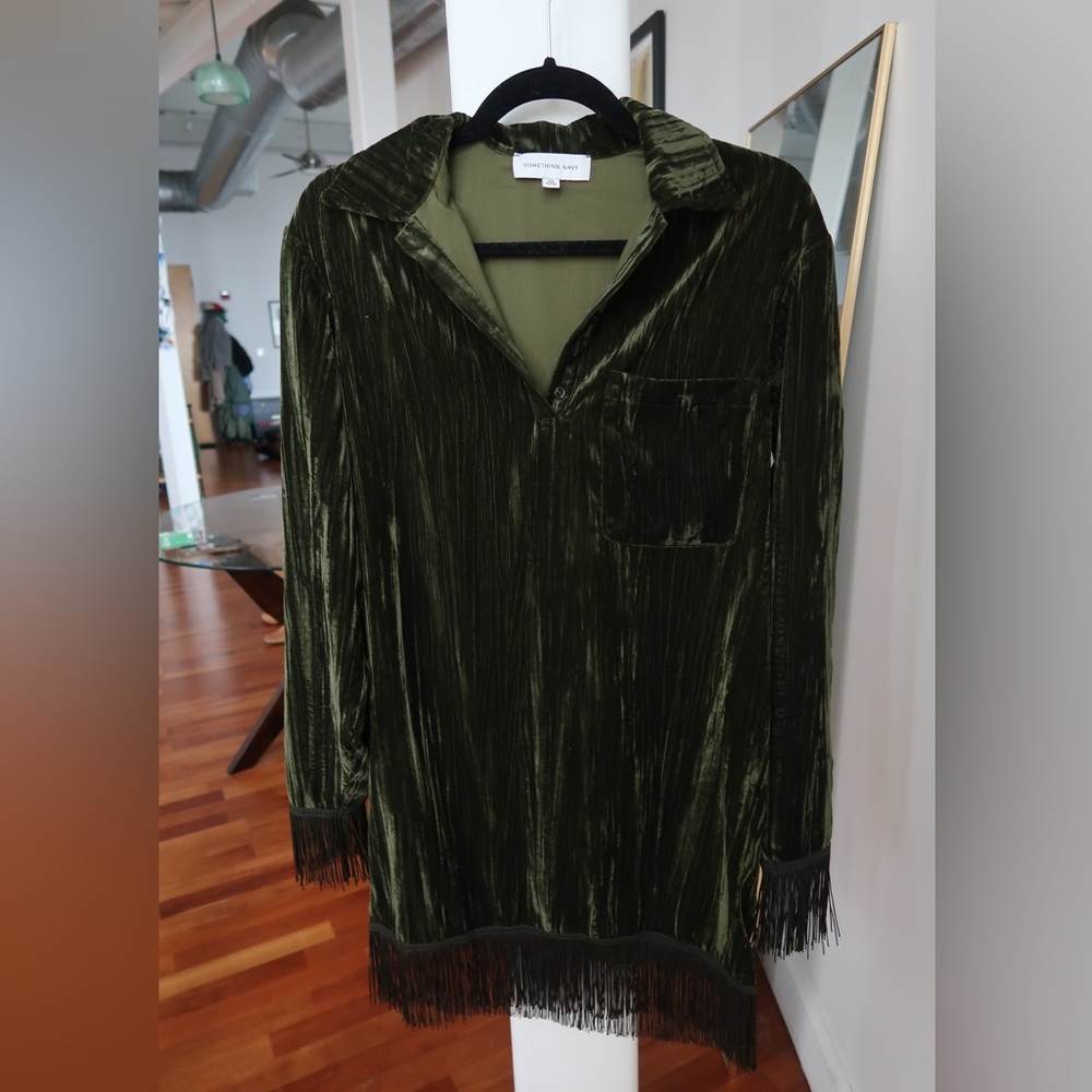 Something Navy - emerald green dress
